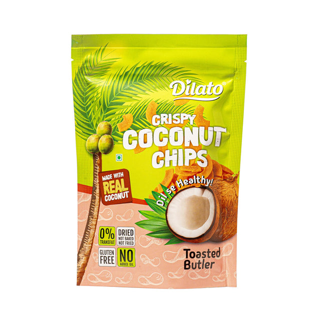 Crispy Coconut Chips Toasted Butler Pack of 6