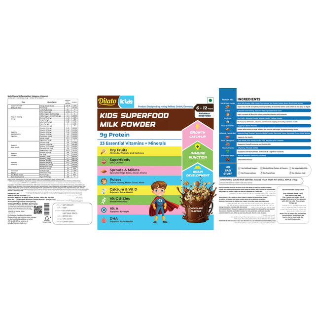 Kids Superfood Milk Powder Vanilla (6-12 Years)