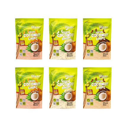 Crispy Coconut Chips Assorted Pack of 6 (2 each)