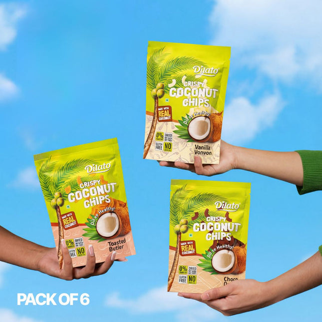 Crispy Coconut Chips Assorted Pack of 6 (2 each)