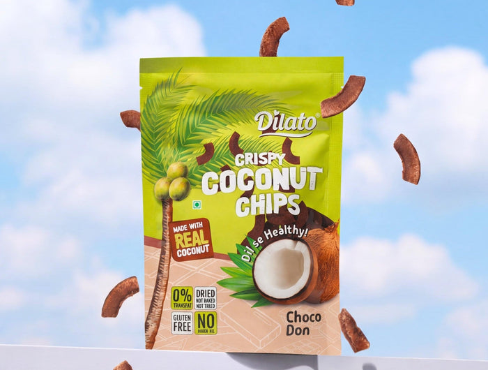 <h5><span style="text-decoration:underline">WHAT ARE COCONUT CHIPS?</span></h5><h2>CRISPY, CLEAN, and <em>guilt-free</em></h2><p>Made with real coconut slices and gently toasted for crunch,<strong> Dilato Coconut Chips </strong>are a better-for-you snack with no added sugar or preservatives.</p><p>Naturally <strong>gluten-free</strong> and rich in good fats, they’re perfect for mindful snacking straight from the pack or as a <strong>crunchy topping.</strong></p>